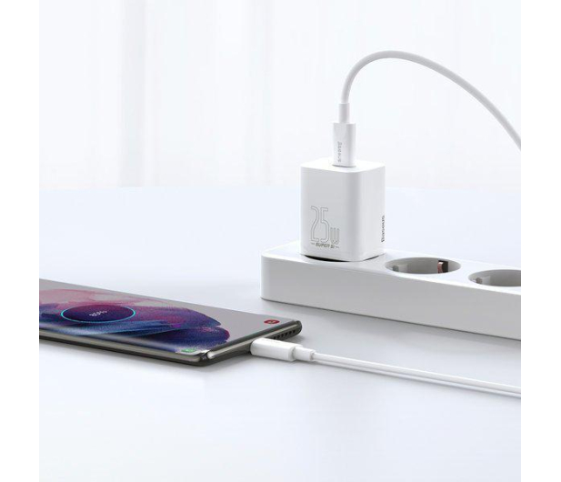 Baseus Super Si Quick Charger 1C 25W EU White + cable - 1348142 - zdjęcie 2